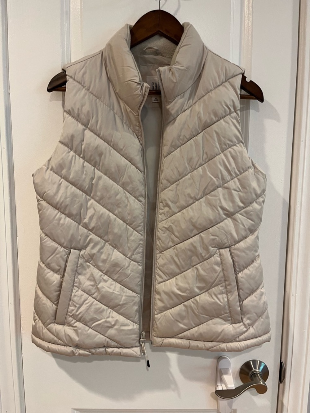 GAP Khaki Quilted Puffer Vest
